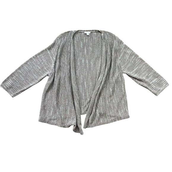 Pure Jill Open-Front Waterfall Cardigan Women's Size‎ XL Knit Cotton Lightweight - Picture 1 of 8